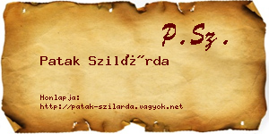 Patak Szilárda névjegykártya